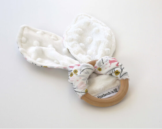 Woodlands bunny teether by Miss Izzy