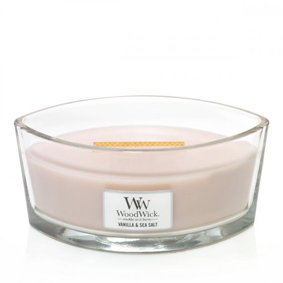 Woodwick Vanilla & Sea Salt Ellipse Candle splosh exotic