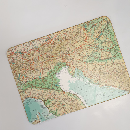 World Map Gold Edge Placemat