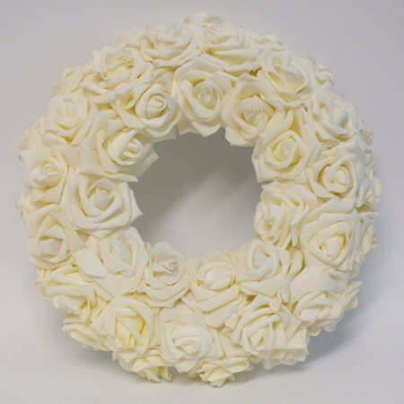 Wreath Cream Roses 4156