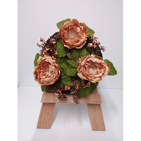 Wreath - Peonies & Copper 2395