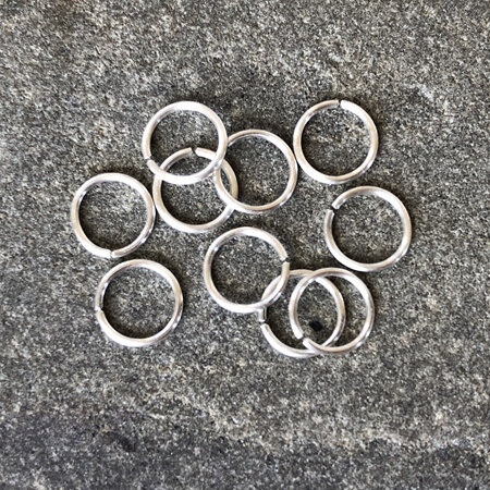x10 Jumprings - .7mm - Sterling silver - 5.0mmID / 6.3mmOD