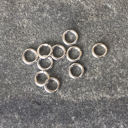 x10 Jumprings - .8mm - sterling silver - 3.0mmID/4.5mmOD