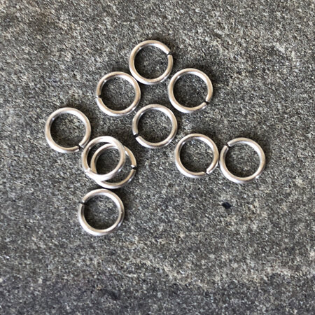 x10 Jumprings - .8mm - Sterling silver - 4.0mmID/5.5mmOD