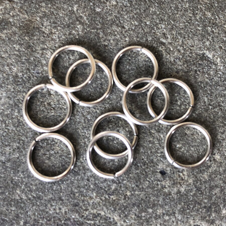 x10 Jumprings - .8mm - Sterling silver - 6.0mmID/7.5mmOD