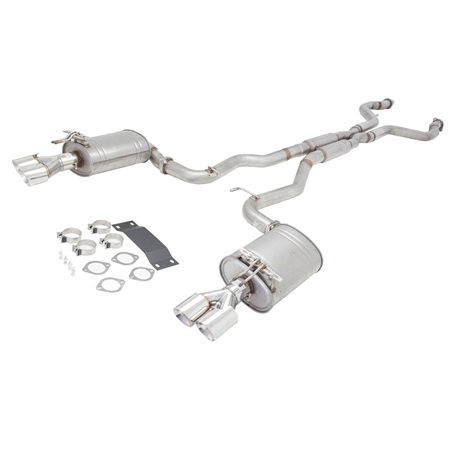 XFORCE 2.5' EXHAUST KIT COMMODORE VE VF V8 SEDAN - STAINLESS STEEL NON POLISHED XF-E4-VF72SED-CBS