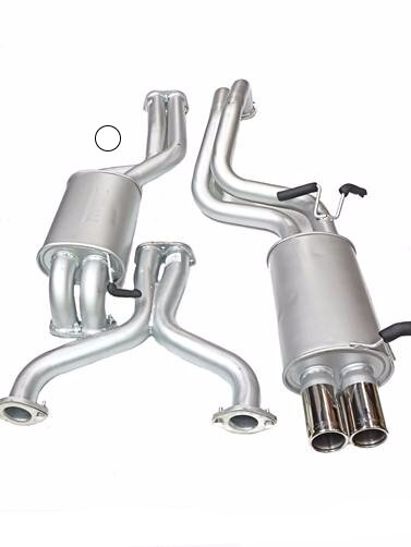 XFORCE FORD FALCON BA BF XR8 CAT BACK EXHAUST STAINLESS Unpolished