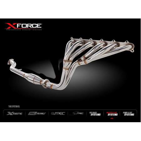 XFORCE FORD FALCON XR6 N/A 2003-2007 BA / BF Exhaust Headers With Hiflow CATS - H2-HF02BKIT(BA-BF)