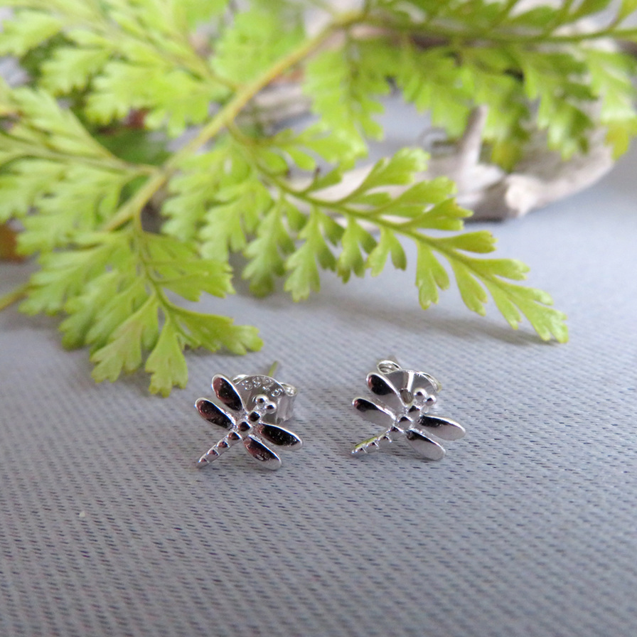 XP36 Sterling Silver Dragonfly Studs