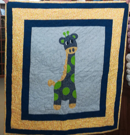 Yellow Giraffe Cot Quilt