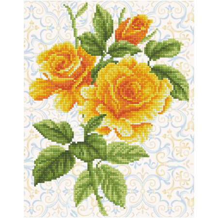Yellow Rose Bouquet - Diamond Dotz - Intermediate Kit