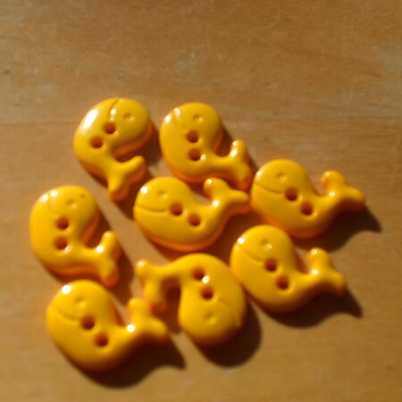 Yellow Whale Buttons