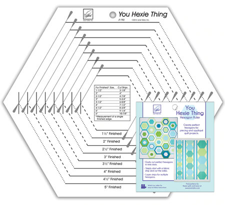 You Hexie Thing Hexagon Ruler by June Tailor