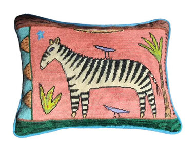 Zebra Needlepoint Cushion Kit by Kate Wells