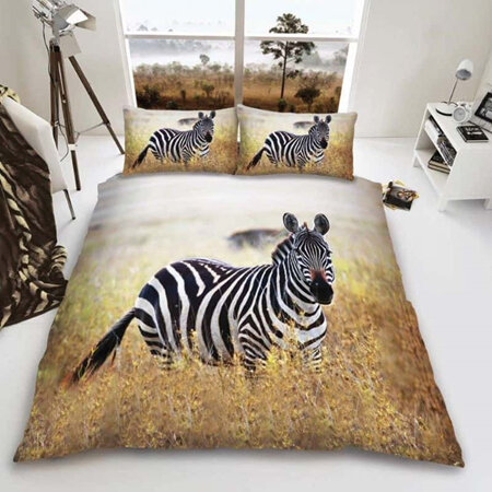 Zebra Reversible Duvet Cover Set