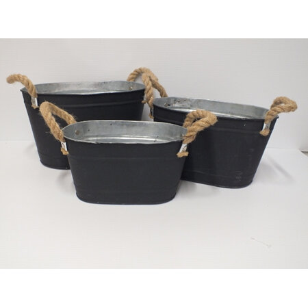 Zinc oval container 3 sizes C8328