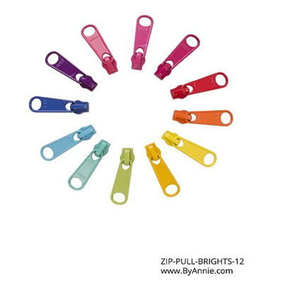 Zipper Pulls - Bright (12)