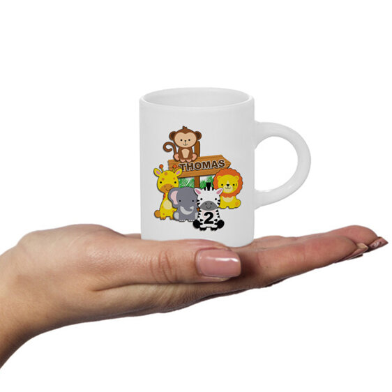 Zoo animals Personalised Fluffy Mug