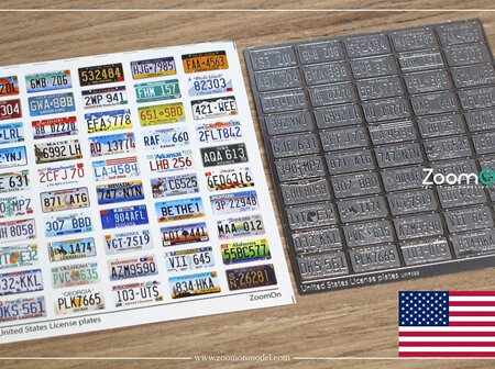 ZoomOn 1/24-1/25 United States License Plates (ZD160)